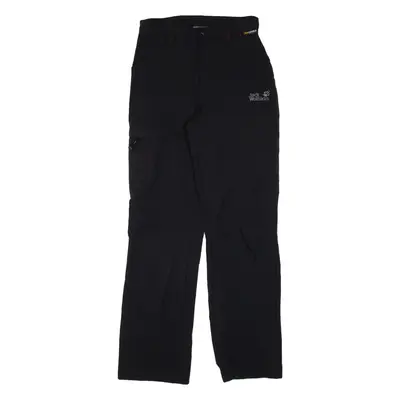JACK WOLFSKIN Outdoor Boys Trousers Black Regular Straight W24 L28