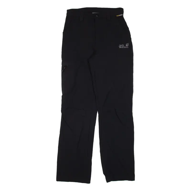 JACK WOLFSKIN Outdoor Boys Trousers Black Regular Straight W24 L28