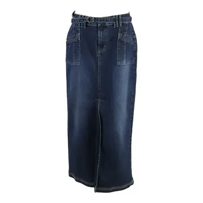 KIKIT JEANS Womens Straight Skirt Blue Long S