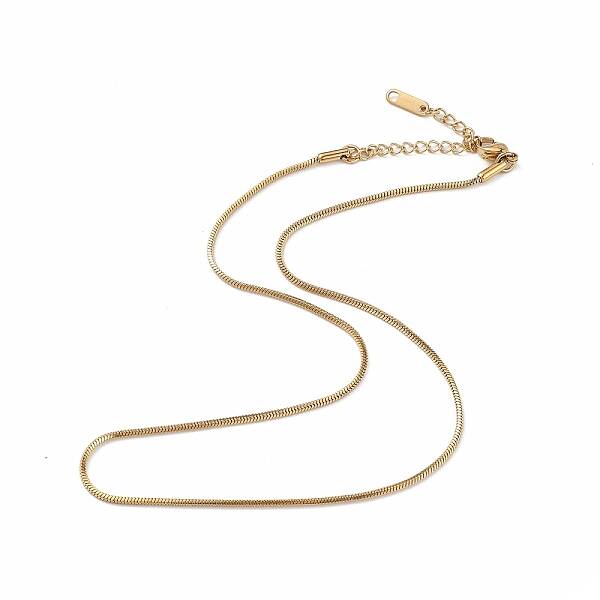 Ion Plating(IP) 304 Stainless Steel Round Snake Chain Necklace for Men Women