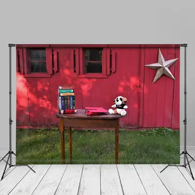 Rose Red Wall Table Doll Backdrop To School Backdrop - Aperturee