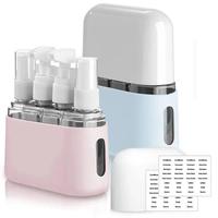 Travel Size Packaging Bottle, 2 Sets 8 Counts Refillable Spray Bottles with Storage Box, Bathroom Cosmetic Accessories, Porta...