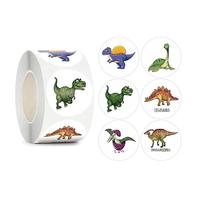 500pcs Cartoon Dinosaur Pattern Stickers, Creative Multi-purpose Stickers, For DIY Craft Decoration And Hand Account, Christm...