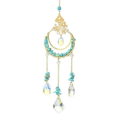 Brass Cable Chains Mushroom Pendant Decorations