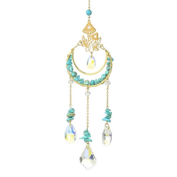 Brass Cable Chains Mushroom Pendant Decorations