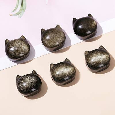 Natural Golden Sheen Obsidian Beads