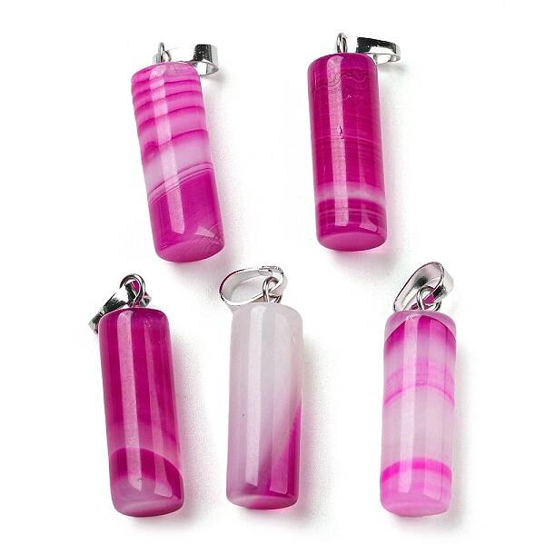 Natural Banded Agate Pendants