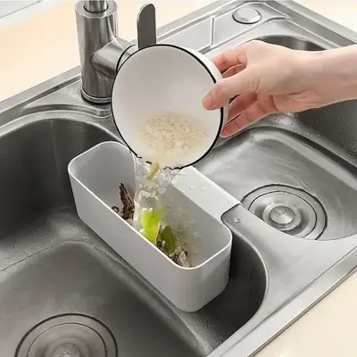 Kitchen Sink Drain Basket, 1 Count Sink Food Drain Basket, Modern Multifunctional Vegetable Washing & Drain Basket, Kitchen A...