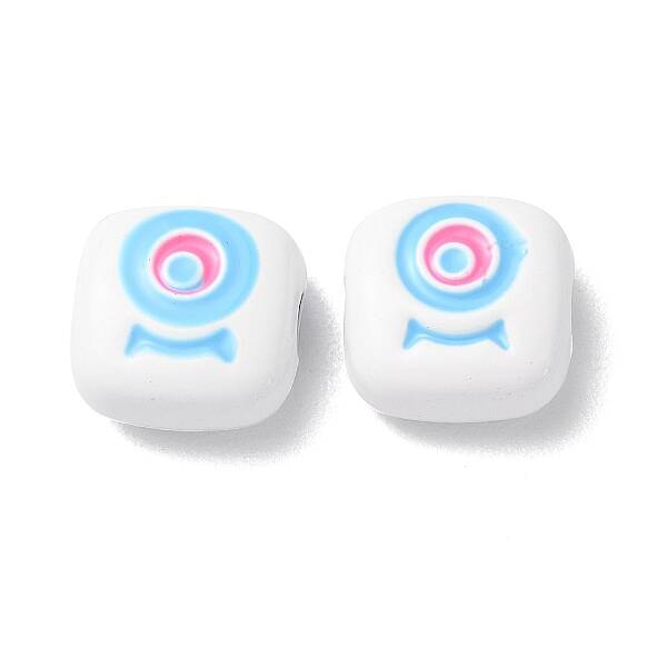 Spray Painted Alloy Enamel Beads