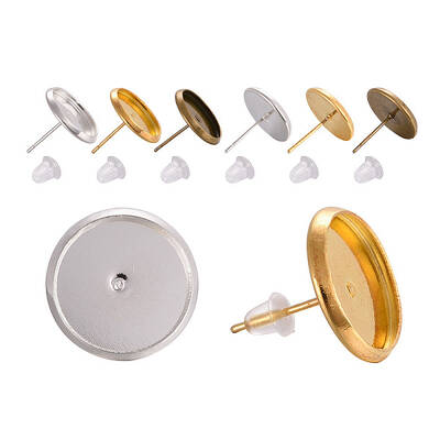 Brass Ear Studs Settings