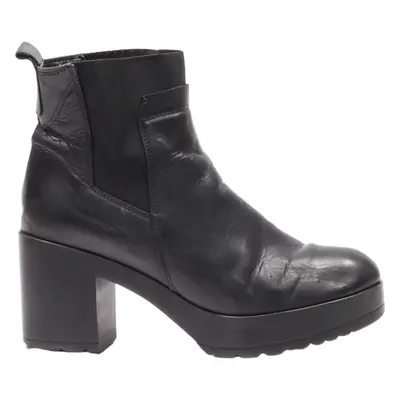 TAMRIS Ankle Boots Black Leather Womens UK 7
