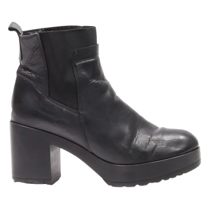 TAMRIS Ankle Boots Black Leather Womens UK 7