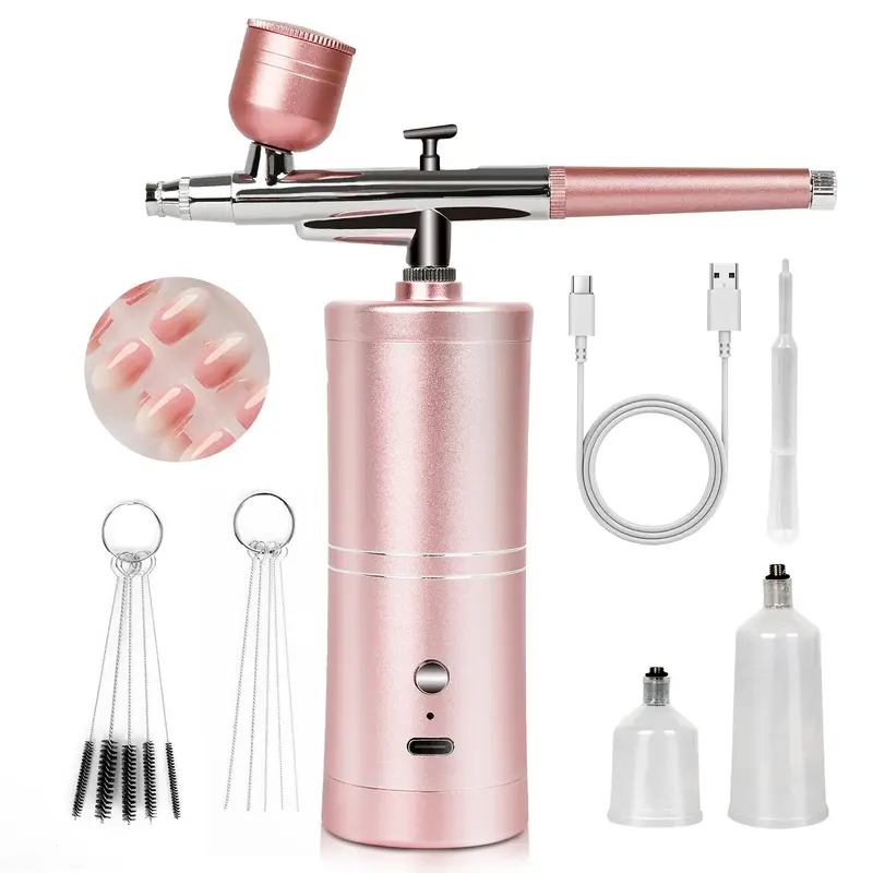 SAVILAND Airbrush Kit: 25 PSI 0.3mm Nozzle Dual-mode Rechargeable Portable Airbrush for Nails Perfect for Ombre & French Desi...