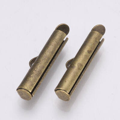 Brass Slide On End Clasp Tubes