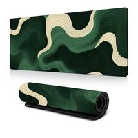 Wave Pattern Mouse Pad, 1 Count Rectangular Gaming Mouse Pad, Non-slip Rubber Base Large Table Pad, Ideal Gift for Game User...