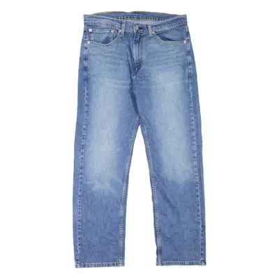 LEVI'S 505 Jeans Mens Blue Regular Straight Stone Wash W34 L30