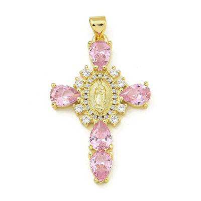 Rack Plating Brass Pave Cubic Zirconia Pendants