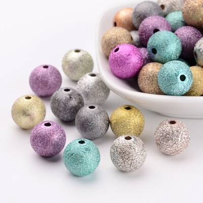 Spray Painted Acrylic Beads