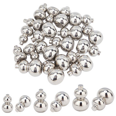 18Pcs 3 Style 304 Stainless Steel Beads