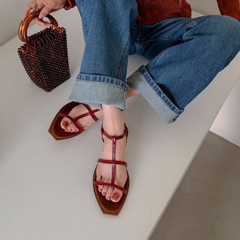 CHIKO Jamilah Open Toe Block Heels Flats Sandals