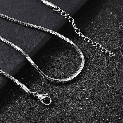 2MM 304 Stainless Steel Snake Chain Necklaces for Women Men
