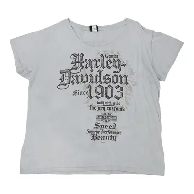 Harley Davidson T-Shirt - 3XL Grey Cotton