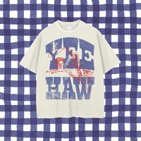 YEE HAW WESTERN COWBOY TEE for girls gifts western themed vintage tee oversized fit cowgirl graphic tee