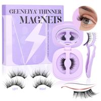Geeneiya Magnetic Eyelashes Natural Look, Reusable Natural Magnetic Lashes Kit with NEW Applicator, No Glue Needed, Easy to W...