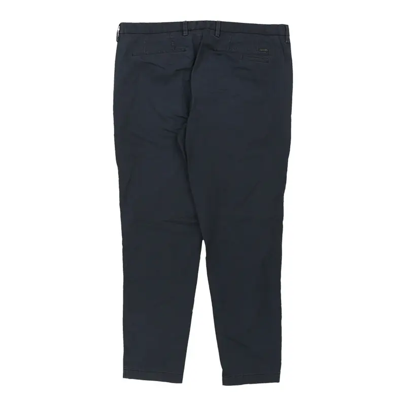Hugo Boss Trousers - 34W 27L Navy Cotton