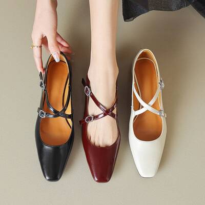 CHIKO Jalisa Square Toe Block Heels Mary Jane Shoes