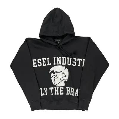 Diesel Industry Diesel Graphic Hoodie - Large Black Cotton Blend