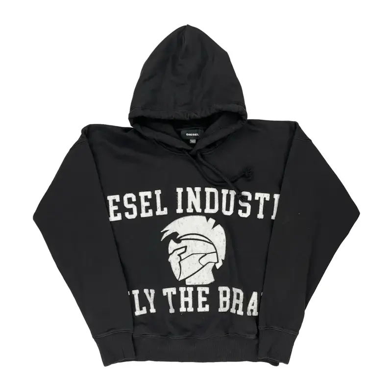 Diesel Industry Diesel Graphic Hoodie - Large Black Cotton Blend