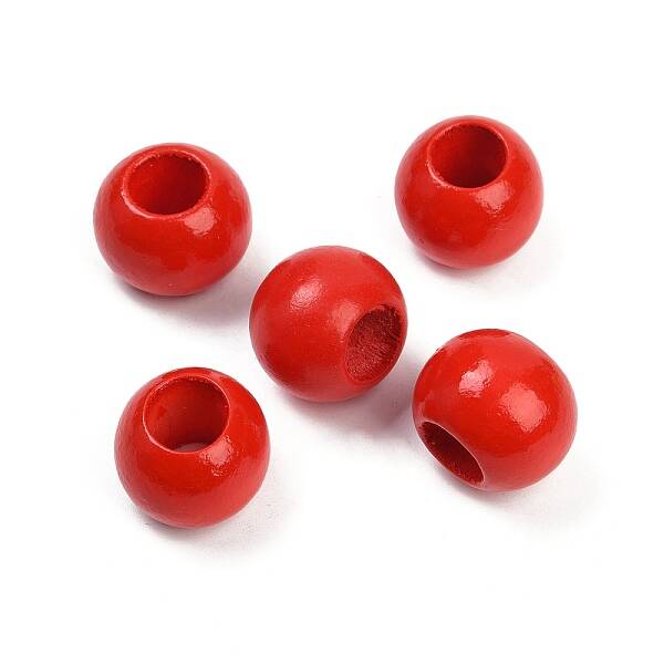 Spray Painted Wood Beads