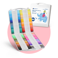 ENMY Acrylic Paint Marker Pens, 80 Colors Dual Tip Acrylic Markers with Portable Case for Art & Craft Supplies for Glass, Pot...