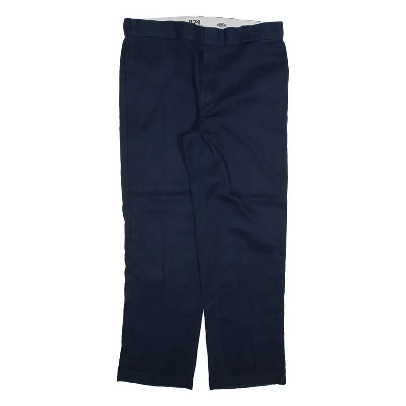 DICKIES 874 Workwear Mens Trousers Blue Regular Straight W38 L32