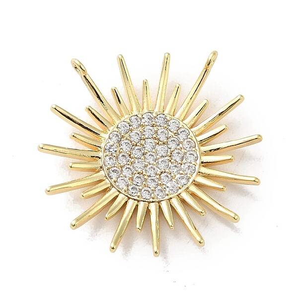 Brass Micro Pave Cubic Zirconia Pendants