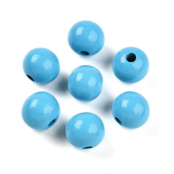 Painted Natural Wood Beads