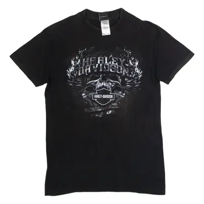 HARLEY DAVIDSON Bern Switzerland Mens Biker T-Shirt Black Crew Neck M