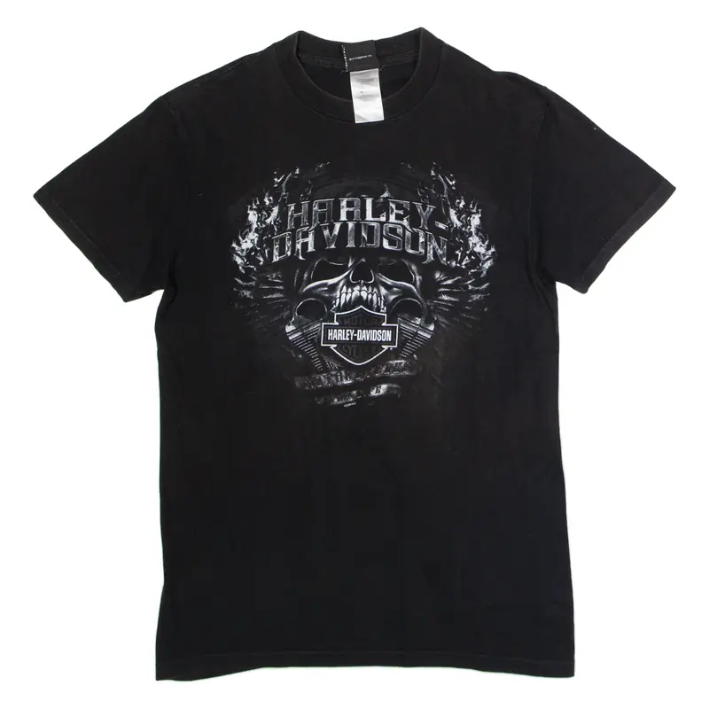 HARLEY DAVIDSON Bern Switzerland Mens Biker T-Shirt Black Crew Neck M