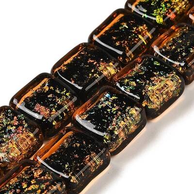 Handmade Dichroic Foil Glass Beads Strands