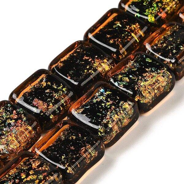 Handmade Dichroic Foil Glass Beads Strands