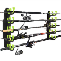 Hikeen Fishing Rod Holders, Tackle Storage Fishing Pole Holders for Garage, Wall or Ceiling Mounted Fishing Rod Rack Holds Up...