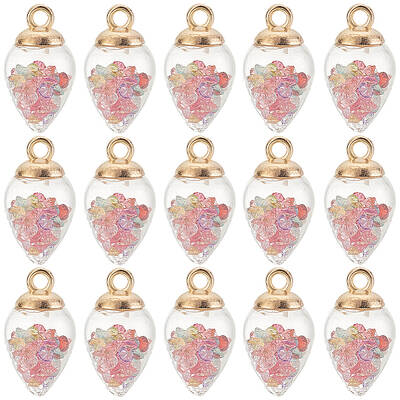 40Pcs Glass Pendants