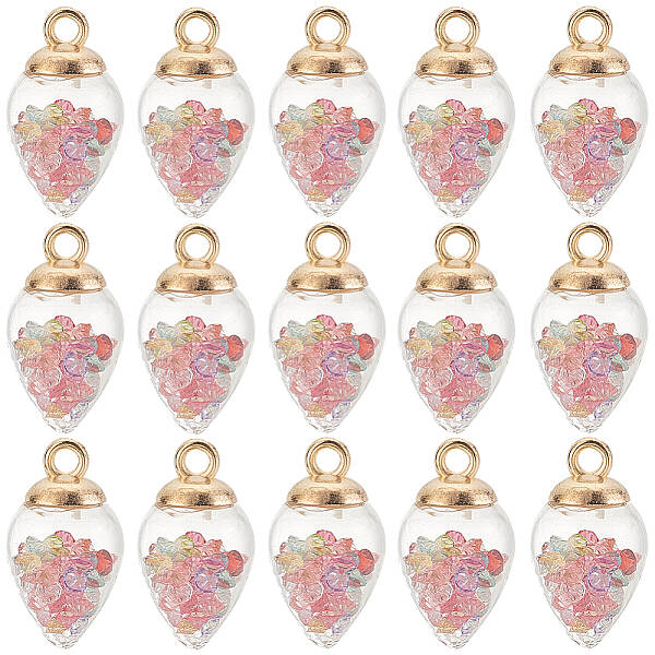 40Pcs Glass Pendants