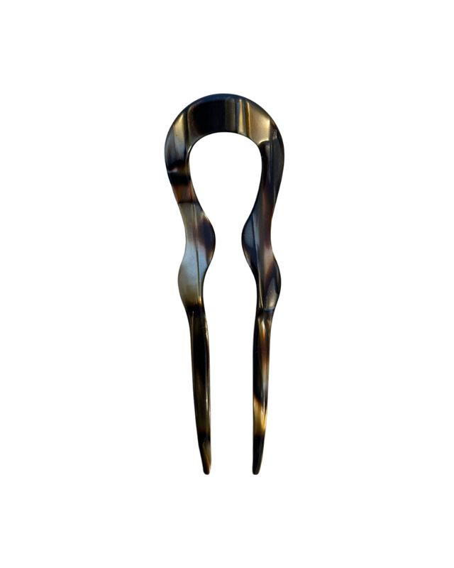 Tek - Dark Rhodoid Hair Clip| Round Model