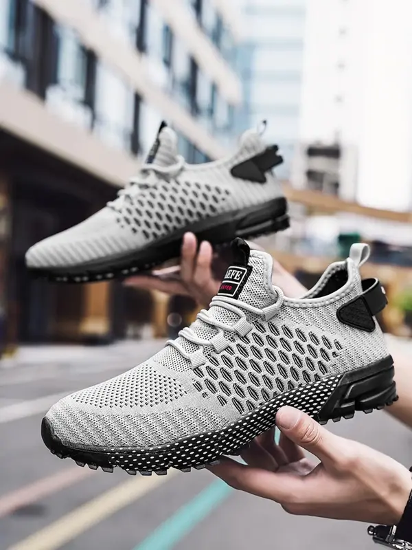 Men's Casual Mesh Sneakers, Summer Breathable Lightweight Runner Trainer,  Men Shoes, Comfortable Lace-up Summer Sports Light...