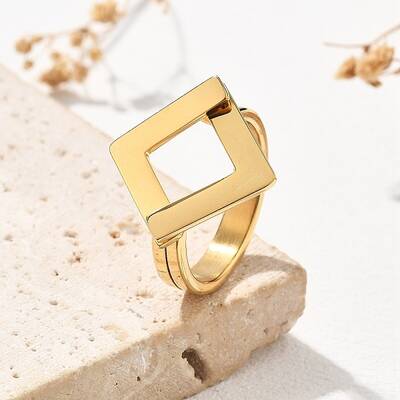 304 Stainless Steel Rhombus Finger Rings