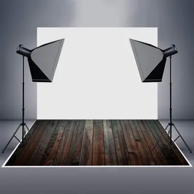 Vignetting Timber Board Wood Photo Rubber Floor Mat - Aperturee