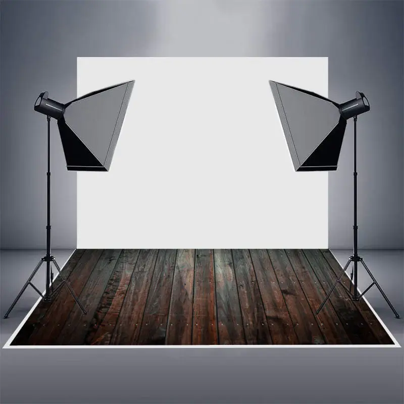 Vignetting Timber Board Wood Photo Rubber Floor Mat - Aperturee