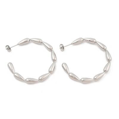 304 Stainless Steel Teardrop Stud Earrings for Women